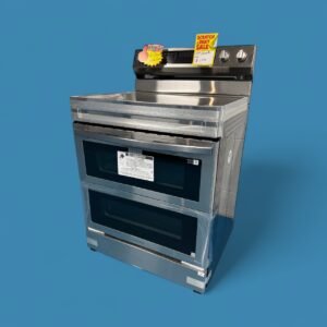 30 in. 5-Burner Element Smart Freestanding Double Oven Electric Range in Stainless Steel with Flex Duo