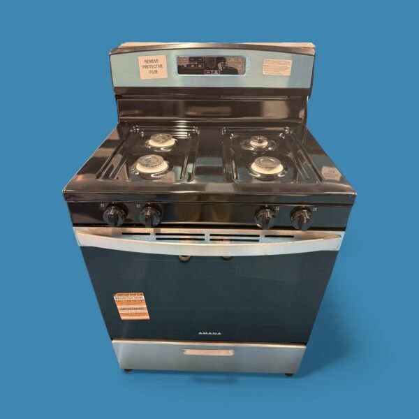 5.1 cu. ft. 30 in. 4 Burner Freestanding Gas Range in Stainless Steel