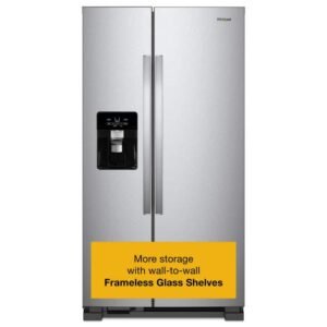 4d3ceef9299c4f4d874af825ff4f3d37.jpg Whirlpool 24.6 Cu. Ft. Side-by-Side Refrigerator - Stainless Steel
