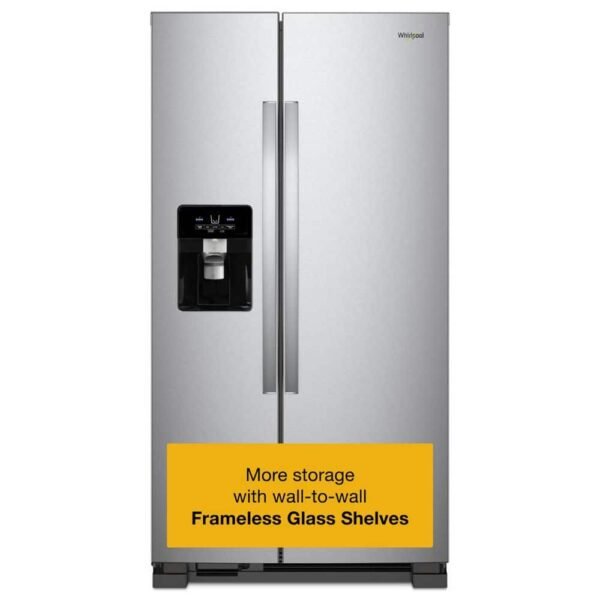 Whirlpool 24.6 Cu. Ft. Side-by-Side Refrigerator - Stainless Steel