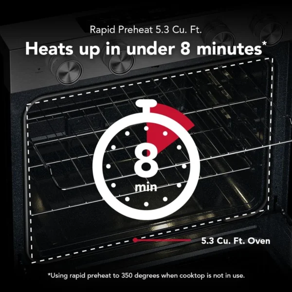 KitchenAid KSES330SPS 30" Smart Slide-In Electric Range with Air Fry and Pizza Mode - PrintShield Stainless Steel