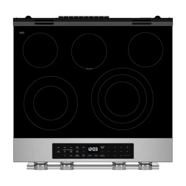 KitchenAid KSES330SPS 30" Smart Slide-In Electric Range with Air Fry and Pizza Mode - PrintShield Stainless Steel