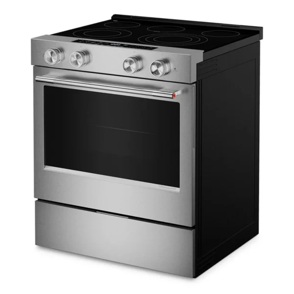 KitchenAid KSES330SPS 30" Smart Slide-In Electric Range with Air Fry and Pizza Mode - PrintShield Stainless Steel