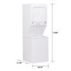 GE Appliances GE Unitized Spacemaker® 2.3 cu. ft. Capacity Washer with Stainless Steel Basket and 4.4 cu. ft. Capacity Electric Dryer ^ GUD24ESSMWW
